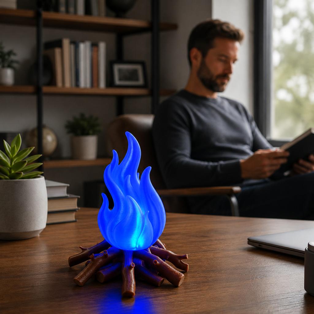 Flame Effect Lamp with Realistic Flickering Light for Home Decor and