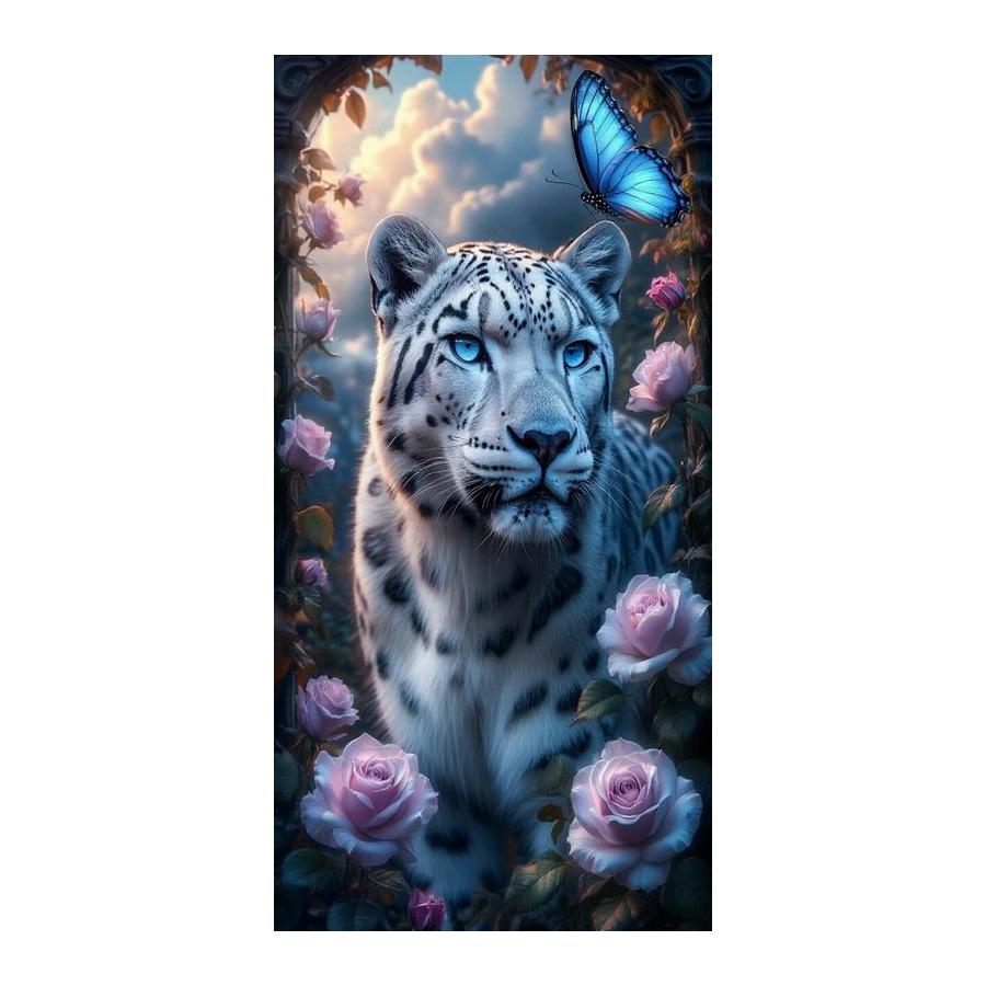 

Leopard Lion Tiger Flower Large Size Diamond Painting New Collection Animal Diy Full Square Round Drill Rhinestone Embroidery Mosaic Cross Stitch Kits Round drill 30x60cm