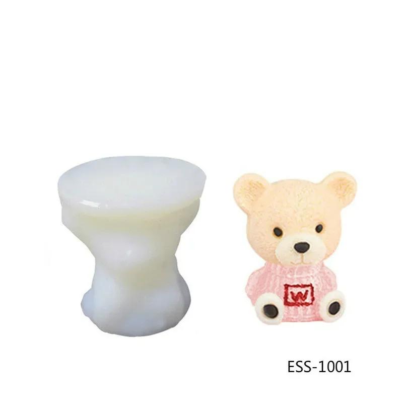 Ice Mold Mousse Cake Silicone Mold 3D Bear Ice Cube Mold Cola Coffee Milk Tea