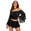 clothing 2026 one collar seven quarter sleeve drawstring waist shirt