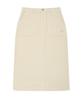 WACKY WILLY [25Fw] Women'S Corduroy Long Skirt Cream