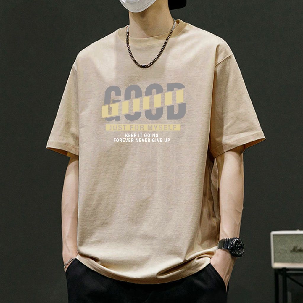 Good Pattern Men's Short Sleeves T-shirt O-neck Cotton Casual Pullovers Tee