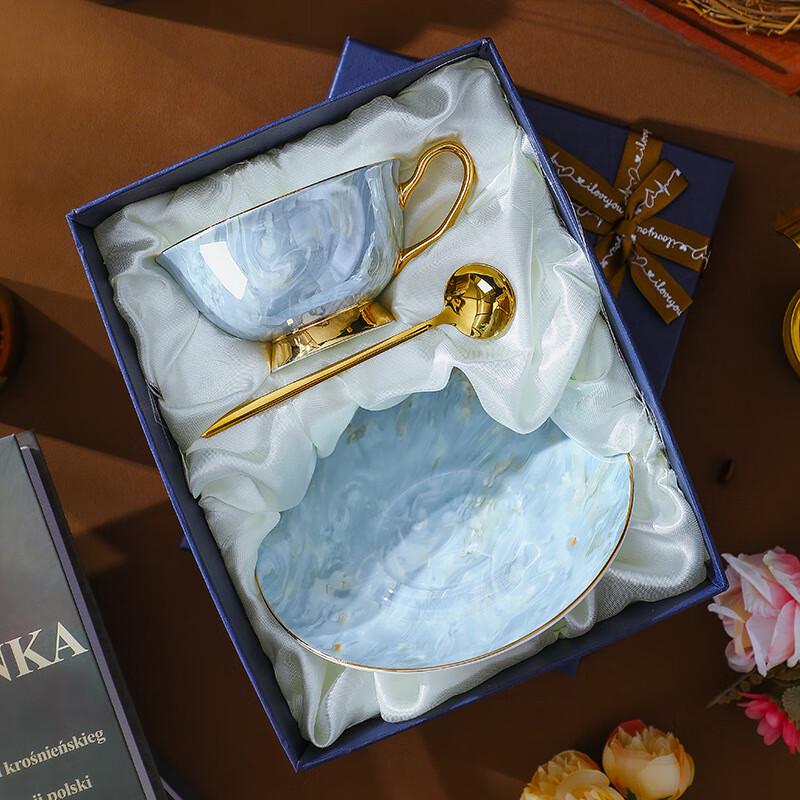 Shangqi Dreamy Blue Ceramic Coffee Cup Set