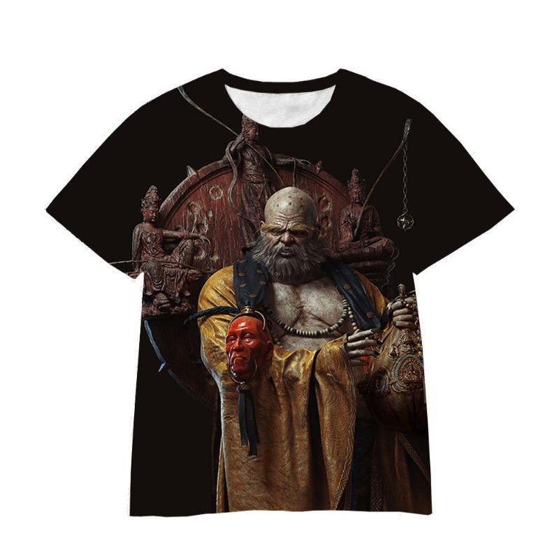 Wukong Cartoon Game 3D Digital Printed Loose Casual T-shirt