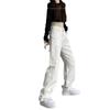Pants Women's Autumn New White Jeans Women's Versatile Loose Straight Wide-footed Pants Casual Trousers