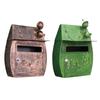 Heavy Iron Lockable Secure Mail Letter Box Mailbox Wall Mounted Retro Metal Mail Box Garden Ornament