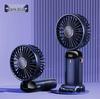 USB Rechargeable Neck-Hanging Mini Fan with Aroma Diffuser, Foldable, Portable, Quiet, and Long Battery Life.