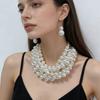Multi-layer Imitation Pearl Necklace Party Dress Collar Chain Fashionable Beaded Luxury Retro Jewelry