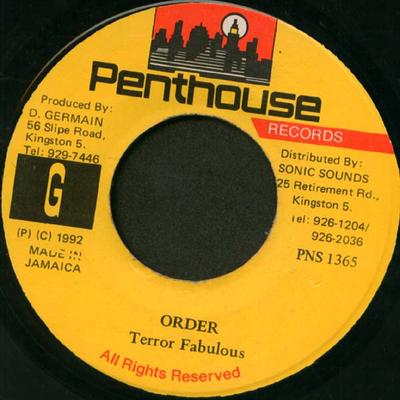 7inch Record TERROR FABULOUS  Order PNS1365 Penthouse Recor 1992 Jamaica Reggae Ska  Dub Used