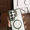 HD Transparent Magnetic Case For Samsung Galaxy S26 Ultra S25 S24 Plus S23FE Metal Lens Holder Stand Wireless Charge Cover Funda
