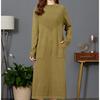 Half Turtleneck Knitted Dress for Women In Autumn and Winter Solid Color Loose Long Sweater Casual Women's Wear
