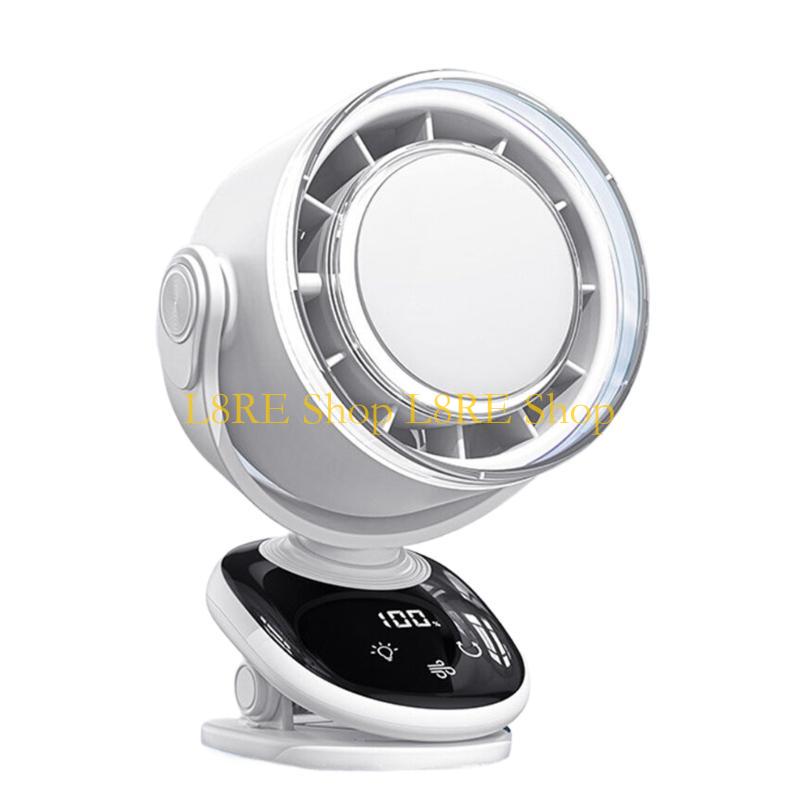 L8RE 180 Degree Adjustable Desktop Circulating Fan Rechargeable Table Fan Office