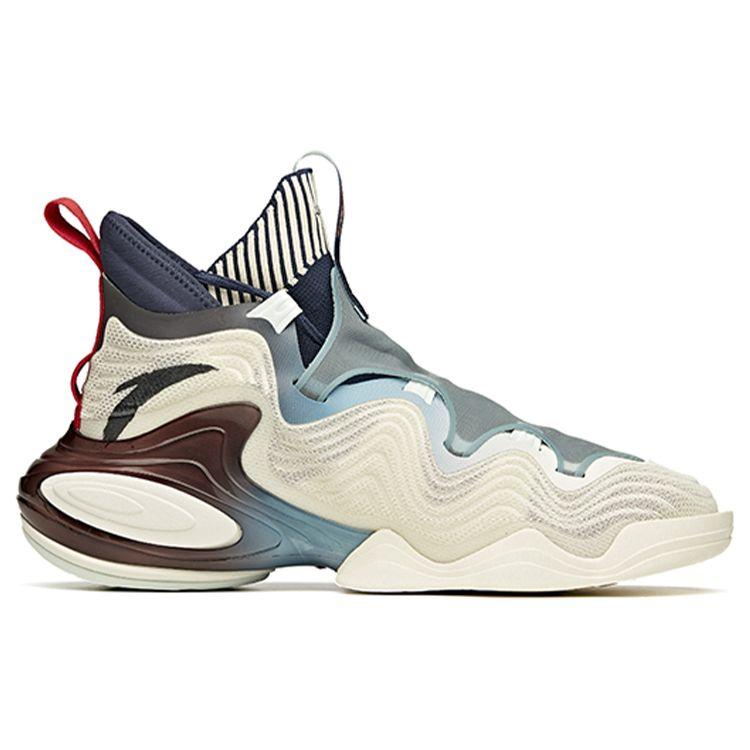ANTA Men Xingyue 40 Retro Casual Sneakers Off White Blue Brown 112048818A-8