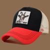 Unisex Trucker Cap with Goat Embroidery & Applique - Ideal for Daily Casual Wear, Sports and Travel