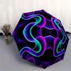 1pc Abstract Art Print Automatic Folding Umbrella, Portable & Foldable Design with 8 Ribs, Casual Outdoor Accessory Halloween and Christmas