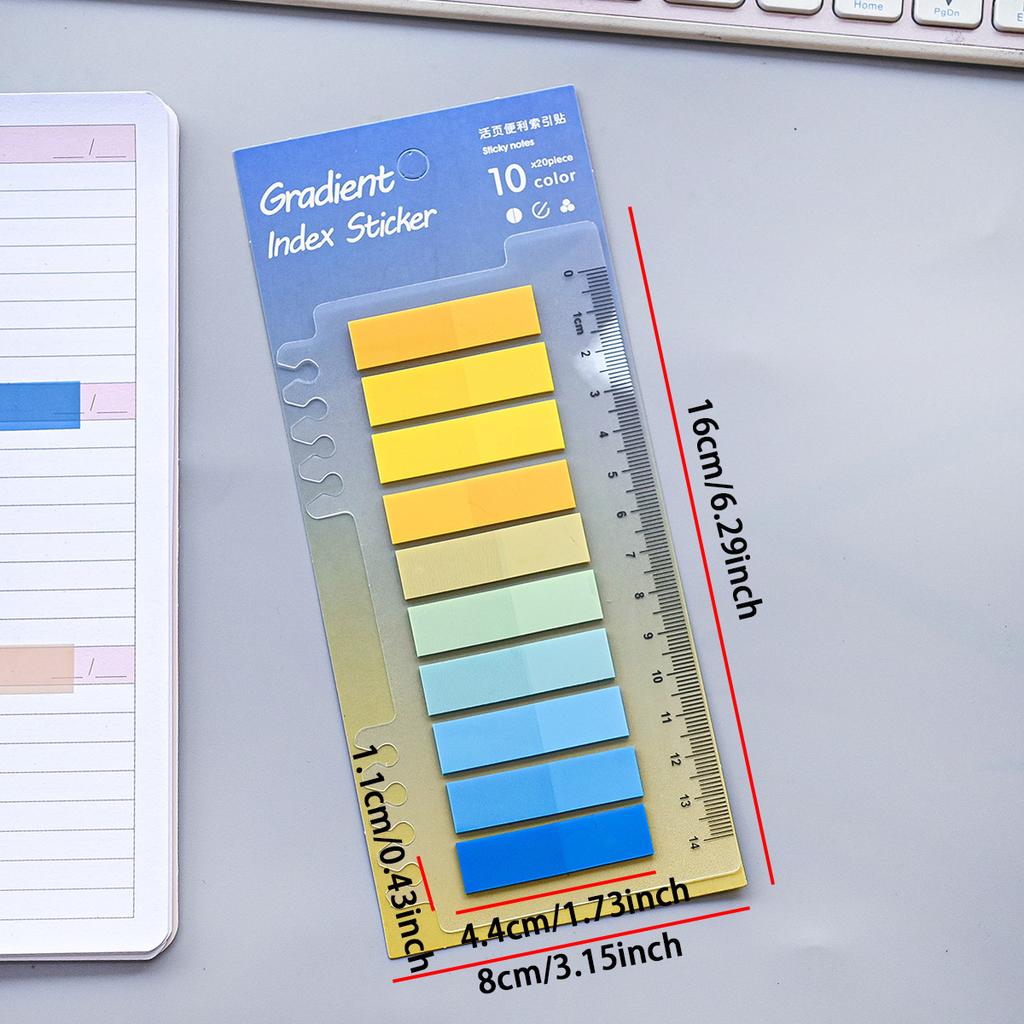 200 Sheets 6Series Color Sticky Notes  Self-Adhesives Memo Pad Bookmark Marker Memo Sticker Paper Office School Supplies