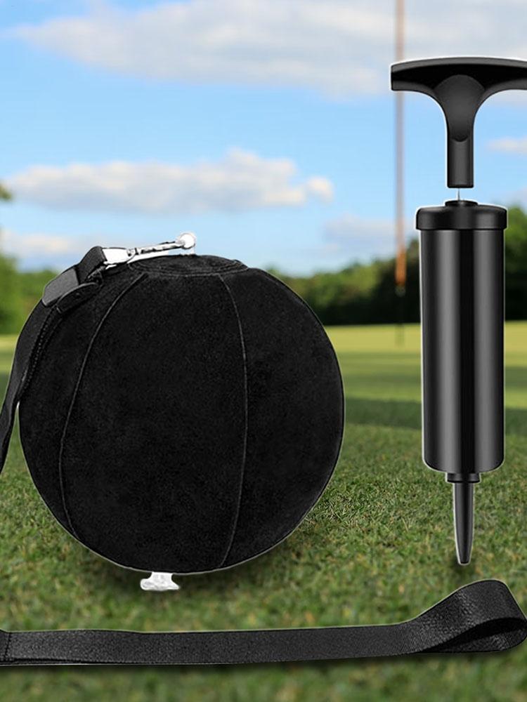 Golf Swing Trainer with Inflatable Practice Ball & Adjustable Rope - Indoor Outdoor Swing Corrector Aid for Men Women Beginner