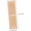 6 Pcs Miniature Wooden Doll Shutters, Wear-Resistant Synthetic Material, Khaki, 4.52x1.25x0.47 Inch, Dollhouse Decoration Accessories for 1:12 Scale