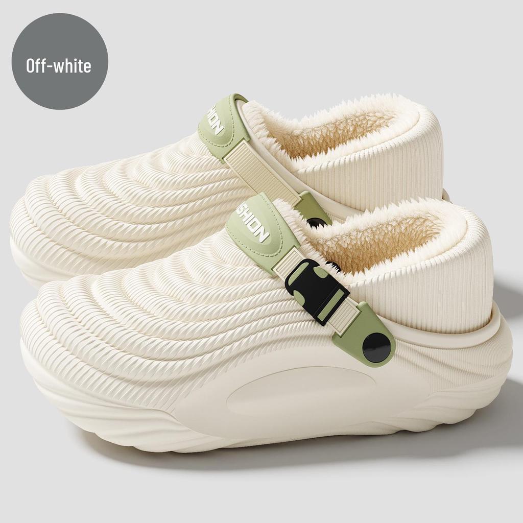 Pantofole in Cotone Impermeabili Antiscivolo da Uomo e da Donna - Peluche, Calde, Copri-Tallone per Uso Interno Invernale.