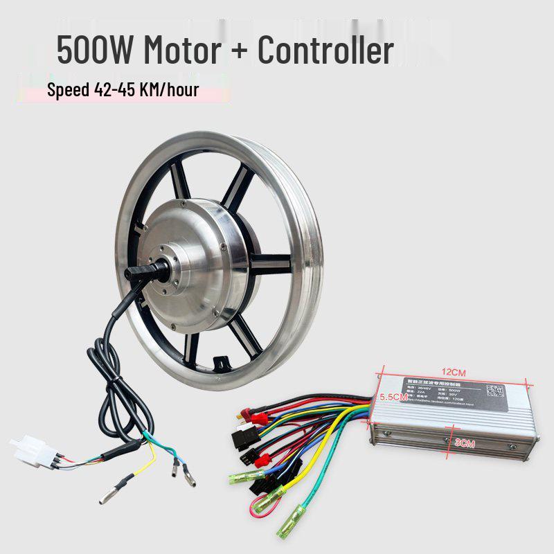 14-inch Folding Electric Bike: Dual Drive, 350W/500W High-Speed Brushless Motor, 36V/48V