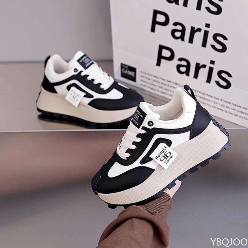 Zapatos de Mujer de Moda de Lujo Ligero Primavera Nuevo Casual Antideslizante Suela Gruesa Deportivo Casual Vulcanizado Zapato Único Plataforma Mujer Zapatillas