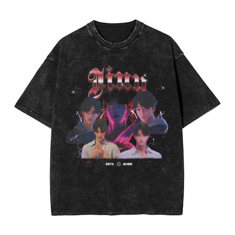 Kpop Demon Hunters Washed T Shirt Couple Y2K S
