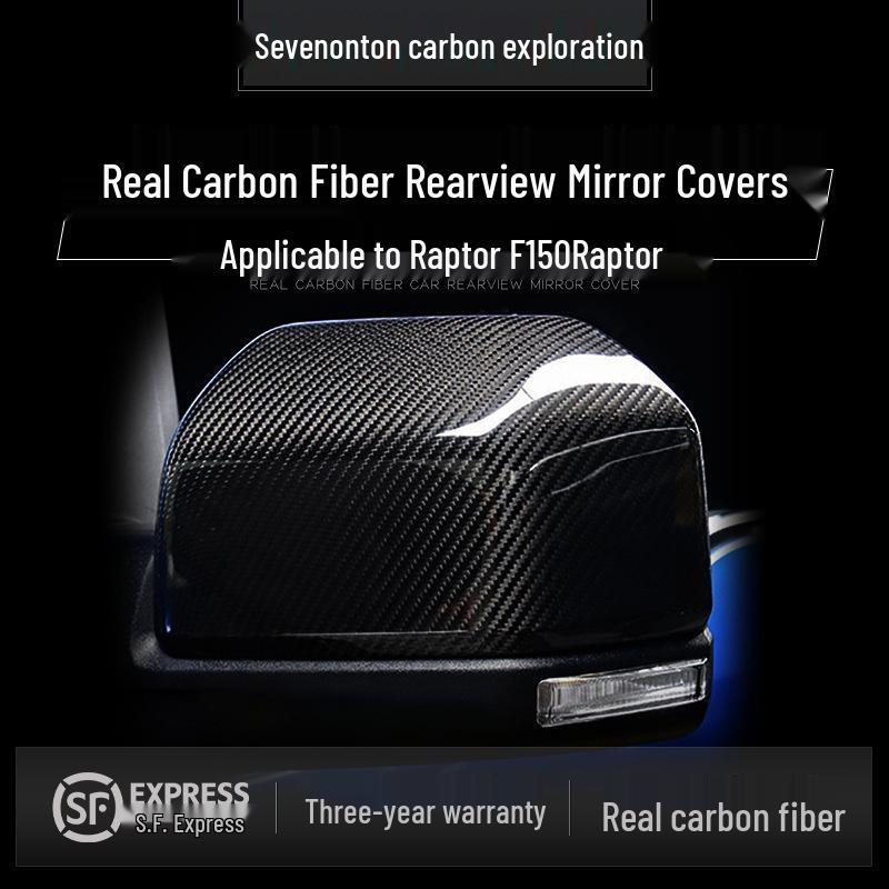 

Ford F150 Raptor Dry Carbon Fiber Side Mirror Cover Exterior Upgrade 2-Piece Set