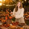 Artificial Pumpkin Maple Leaf Berry Branch for Autumn Harvest Thanksgiving Table Centerpiece Festival Arrangement Decor