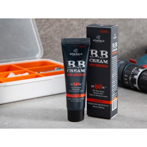 Vitahalo Sun B Before Men 50ml SPF50+PA+++, 2 Pcs., Korea Best Mens Cosmetics