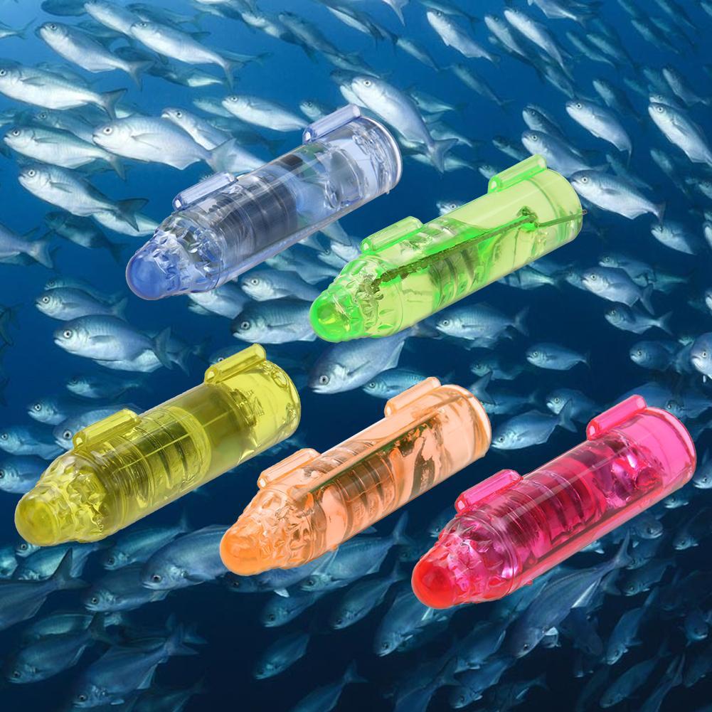 1/2PCS Deep Drop Fishing Light Multicolor Underwater Fish Attracting Indicator Lure LED Fishing Flash Light Bait Flashing Light