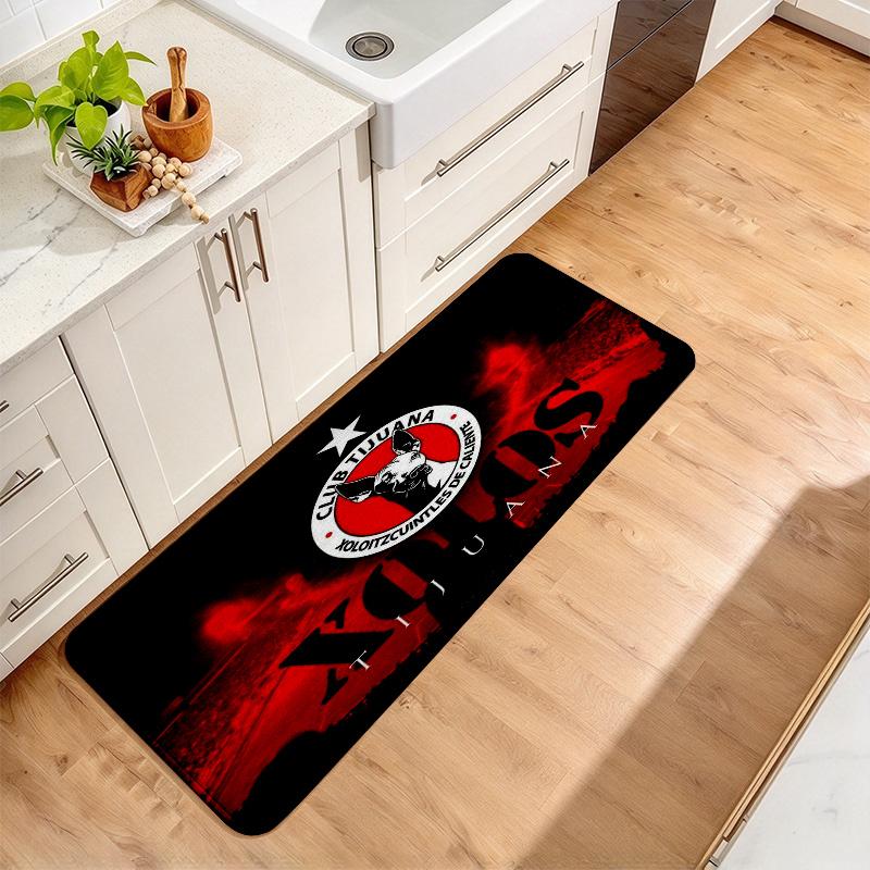 Club Tijuana Logo Flannel Kitchen Mat Christmas Soft Area Rug Non Slip Floor Carpet Home Decoration