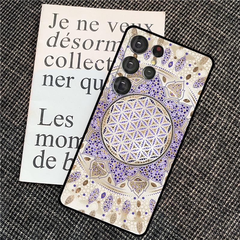 Flower Of Life In Lotus Pastel Case For Samsung Galaxy S25 S24 Ultra S20 S21 S22 S23 Ultra S9 S10 Plus S25 FE Back Cover