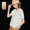 Wudao French Style Round Neck Embroidered Lace Cotton Blouse