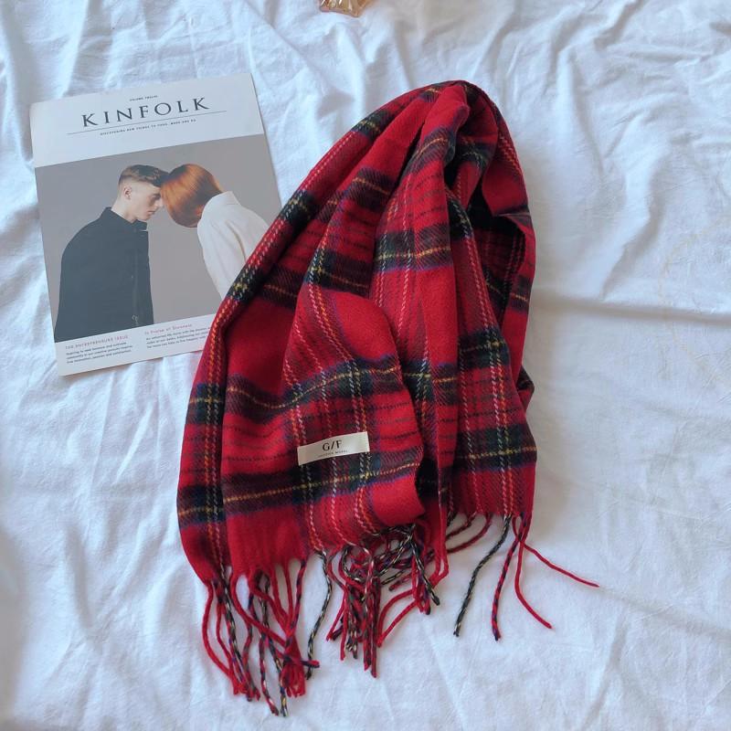 

2025 новый шарф мелкая клетка аксессуары EDB трендовый шарф колледж трендовый осень и зима теплый двухцелевой платок