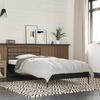 VidaXL Black Bed Frames 90x200 Cm Engineered Wood and Metal, Bed, Guest Bed, Single Bed, Bedroom Furniture, 845582