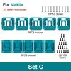 5 Pack Battery Storage Rack for Makita 14.4V 18V Li-ion Battery Tools Machine Holder Storage Rack Wall Mount Bracket Fixing