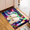 1PC Custom Name Neon Forest Cat Theme Floor Mat Ideal for Living Room, Game Rooms, Office, Bedroom,Floor Mat Playful Design5