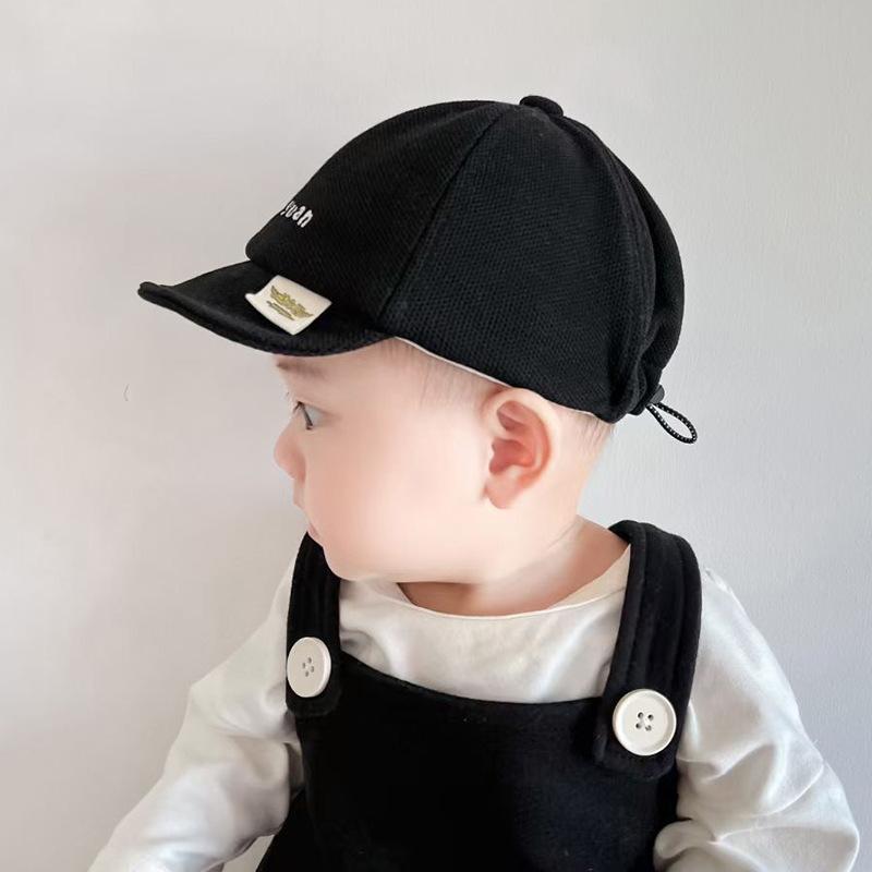 Gorra de Béisbol para Bebé de Color Sólido Gorra Simple con Visera para Bebé Primavera Otoño Ajustable de Ala Suave Gorros Solares para Niño Niña