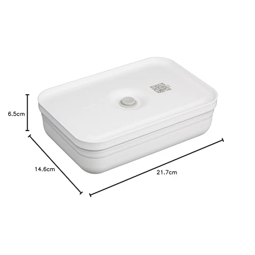 Zwilling J.A. Henckels "Fresh & Save Flat Lunch Box, Large" Vacuum-Sealed Plastic Lunch Box, Airtight Storage Container [Official Japanese Product] Fr