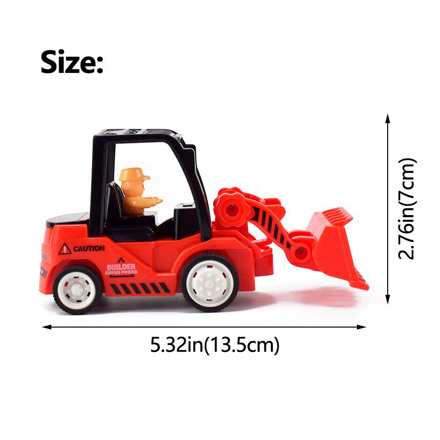 Inerciální buldozer model hračka tlakově litý náhodný barevný technický vůz pro chlapecké hračky Simulační mini buldozer hračka pro děti dárek