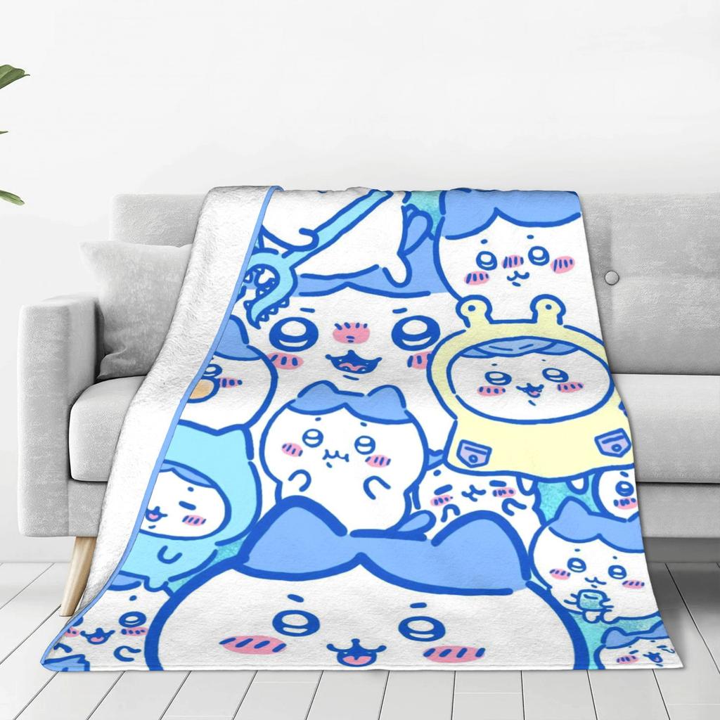 Cute Chiikawa Collection Warm Soft Blanket  Girls Boys Plush Throw Blanket Novelty Home Decor Flannel Bedspread Sofa Bed Cover