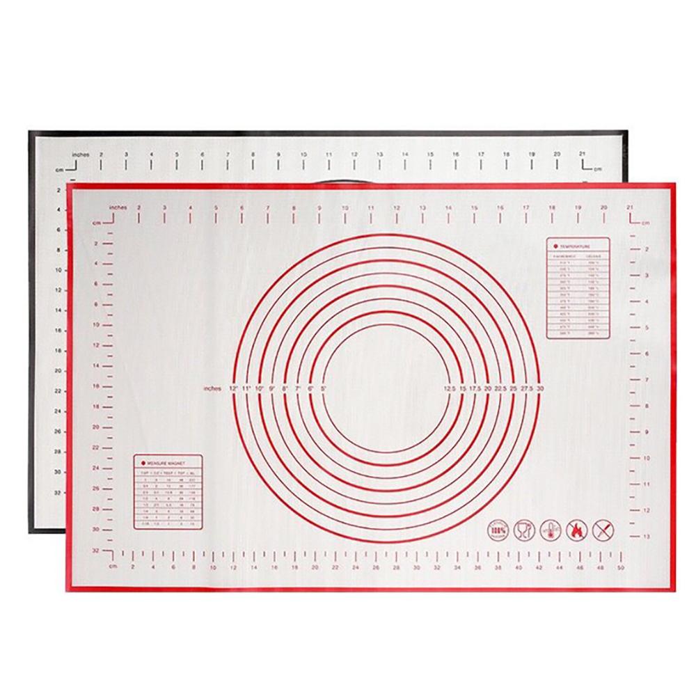 Nadměrná 60cm silikonová podložka na hnětení, válcování, nepřilnavé cukrářské nástroje, palačinky, těsto na pizzu, nepřilnavá silikonová podložka pro vaření v kuchyni