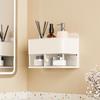 Space Saving Rotatable Wall Mounted Storage Box Large Capacity Condiment Storage Box  Bathroom