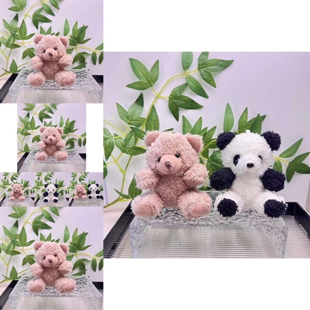 Entzückender Cartoon-Panda-Plüsch-Schlüsselanhänger Weiches Stofftier Dekorative Anhänger Geschenke