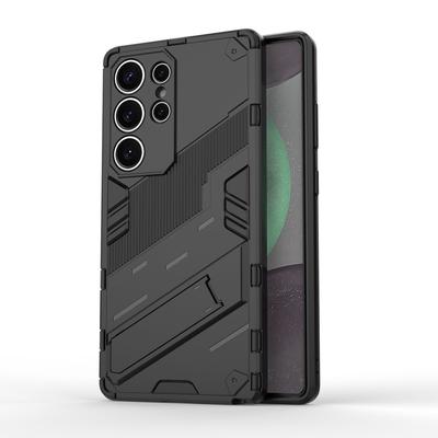 Suitable for Samsung S25Ultra Punk Anti Drop Phone Case and Samsung S25 Edge Multi Functional Stand Protective Case