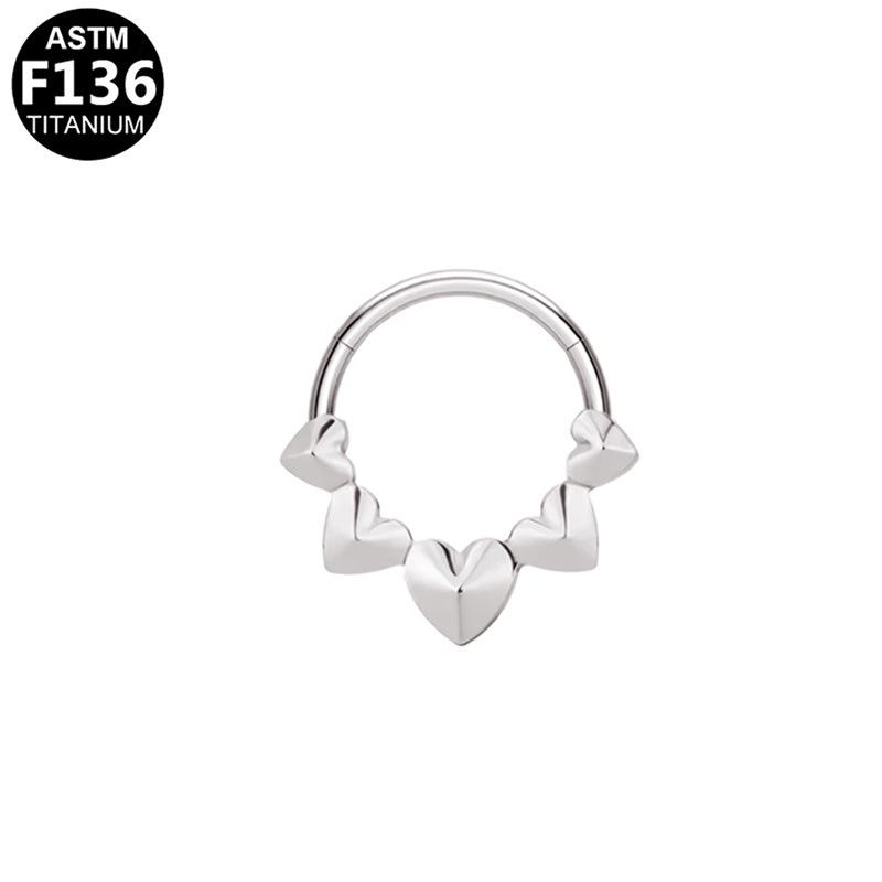 G23 Titan Fischgräten Nasenring & Ohrklemme Ohrring F136