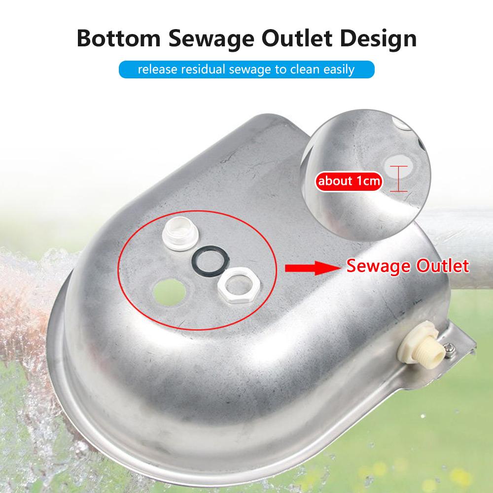 Stainless Steel Automatic Waterer Pet Livestock Tool Animals Water Bowl with Floating Ball for