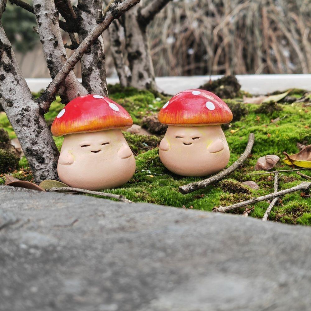 Mushroom Cute Whimsical Artful Resin Decoration For Captivating Garden Decor Table