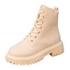 Fashionable Versatile Short Boots With Thick Heels Round Toes Autumn Winter Womens Trendy Solid Ankle Flat Boots Botas Mujer