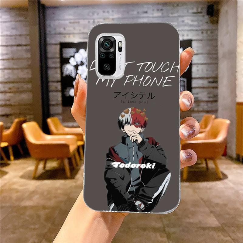Shoto Todoroki Phone Case For Xiaomi 12 11T 10 9 Redmi Note 11 10 10S Pro Redmi 9 9A 8 Transparent Phone Cover
